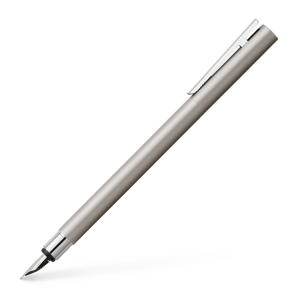 Pluma Estilografica Faber Neo Slim Acero Inox Mate Faber Castell