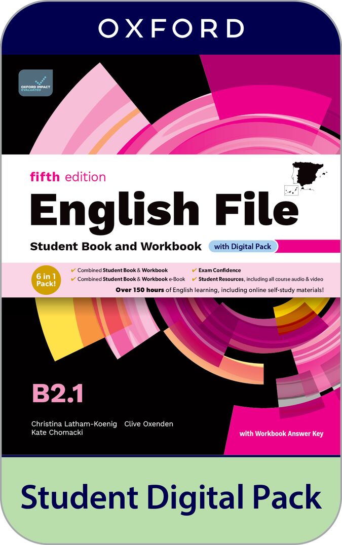 English File 5th Edition B2.1. Student's Book and Workbook and digital with Key Pack. Christina Latham-Koenig (Oxford University Press España, S.A.) 9780194143097