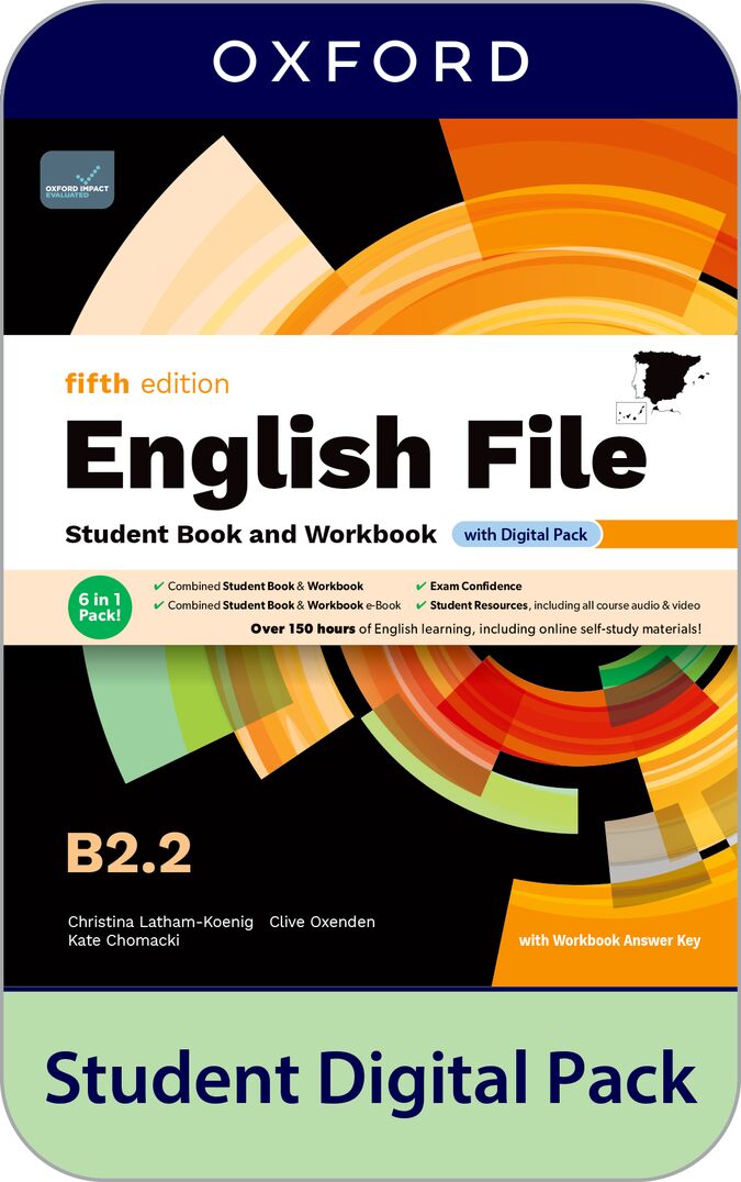English File 5th Edition B2.2. Student's Book and Workbook and digital with Key Pack. Christina Latham-Koenig (Oxford University Press España, S.A.) 9780194144728