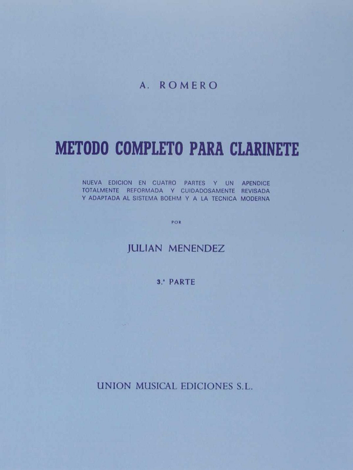 Metodo Completo para Clar | UNION MUSICAL E | 9780711963528