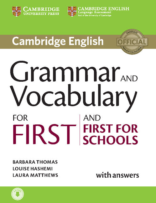 Grammar and Vocabulary for First and First for Schools Book with Answers and Audio. Aa. Vv. (Cambridge University Press) 9781107481060 Imagen principal del producto