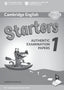 Cambridge English Young Learners 1 for Revised Exam from 2018 Starters Answer Booklet