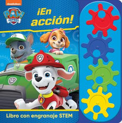 EN ACCION PATRULLA CANINA: LIBRO CON ENGRANAJE STEM