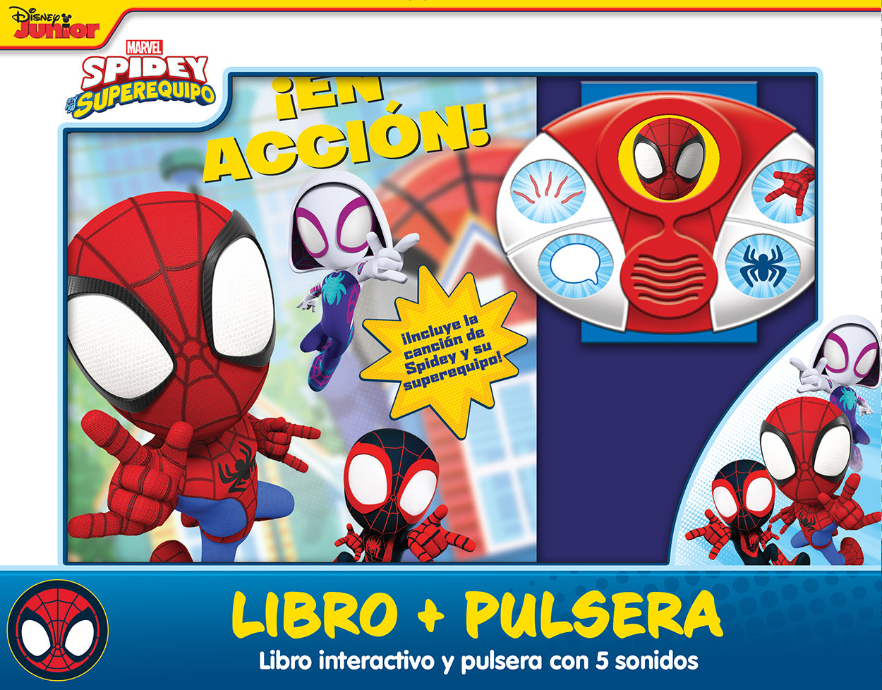 EN ACCIÓN. LIBRO INTERACTIVO Y PULSERA CON SONIDOS SPIDEY WSBS Imagen principal del producto