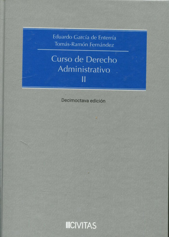 CURSO DE DERECHO ADMINISTRATIVO II 2024 18ªED - 9788410296251 Imagen principal del producto