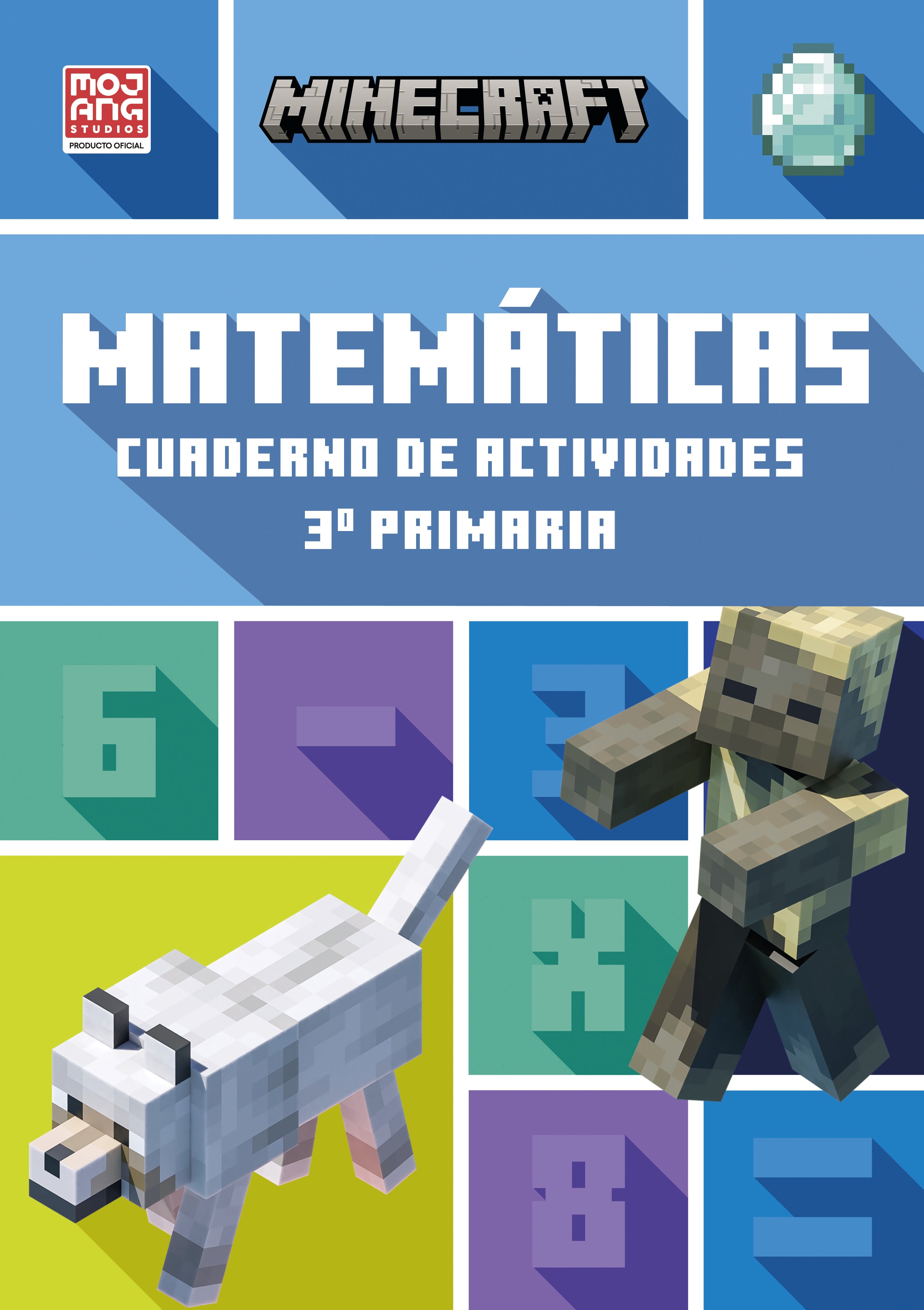 Minecraft Oficial: Cuaderno de Actividades, Matemáticas 3.º Primaria Imagen principal del producto
