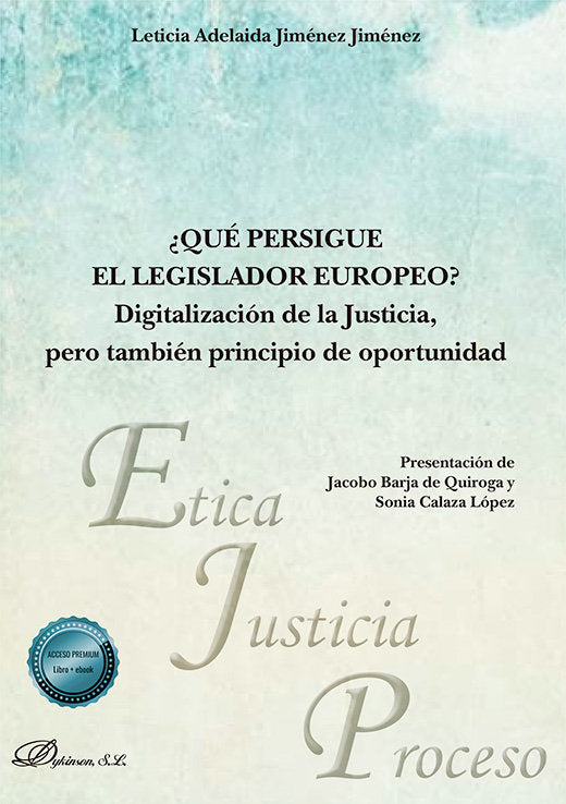 QUE PERSIGUE EL LEGISLADOR EUROPEO - 9788410702714
