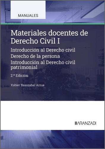 Materiales docentes de Derecho Civil I: #¡REF!. Basozabal Arrue, Xabier (Aranzadi) 9788410854550 Imagen principal del producto