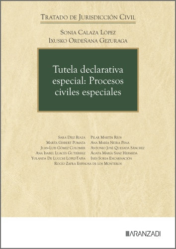 Tutela declarativa especial: Procesos civiles especiales. Calaza Lopez, Sonia (ed. ), Ordeñana Gezuraga, Ixusko (Ed. ) (Aranzadi) 9788410856677 Imagen principal del producto