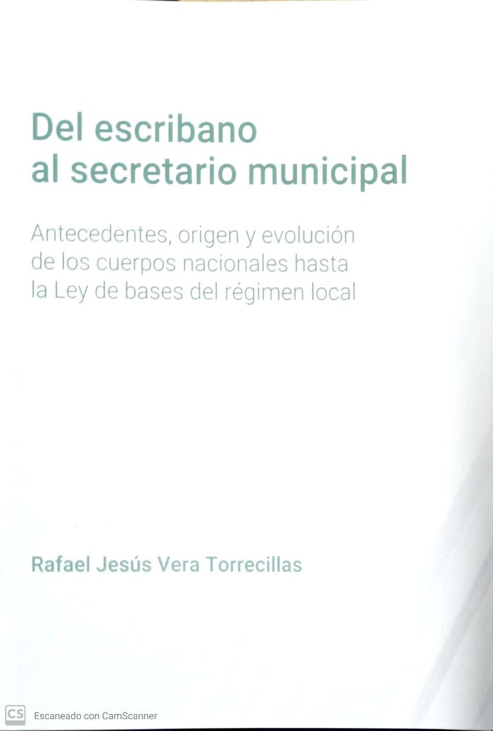 DEL ESCRIBANO AL SECRETARIO MUNICIPAL - 9788411220255 Imagen principal del producto