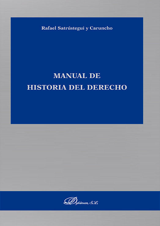 MANUAL DE HISTORIA DEL DERECHO - 9788411227933 Imagen principal del producto