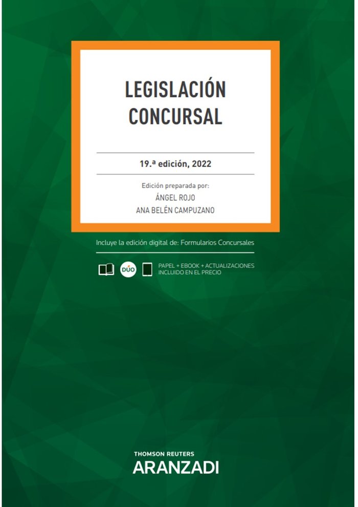 LEGISLACION CONCURSAL 19ª ED - 9788411251372 Imagen principal del producto