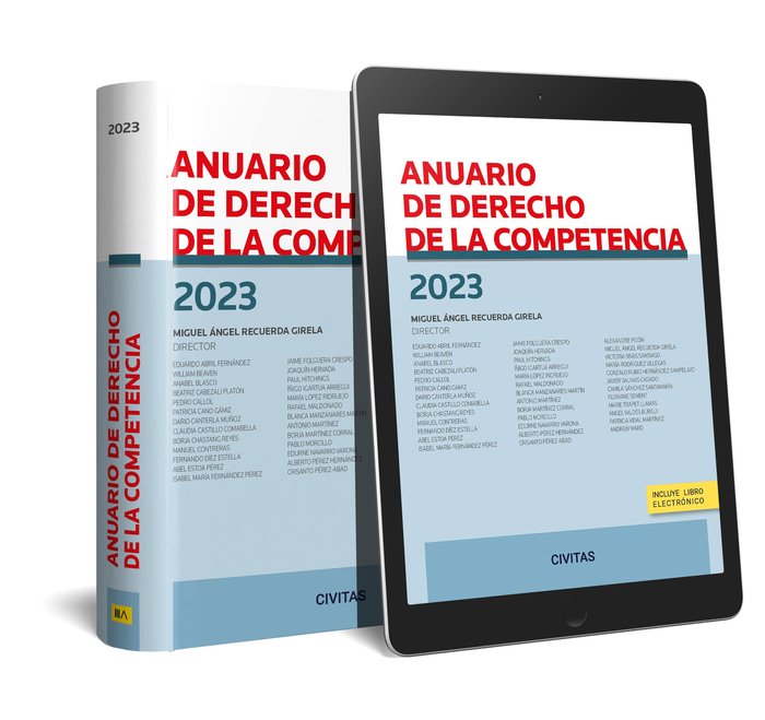 ANUARIO DE DERECHO DE LA COMPETENCIA 2023 Y E BOOK - 9788411622271 Imagen principal del producto