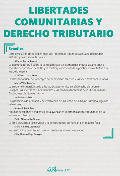 LIBERTADES COMUNITARIAS Y DERECHO TRIBUTARIO - 9788411705127 Imagen principal del producto