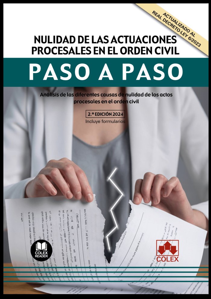 NULIDAD DE LAS ACTUACIONES PROCESALES EN EL ORDEN CIVIL PAS - 9788411944236 Imagen principal del producto