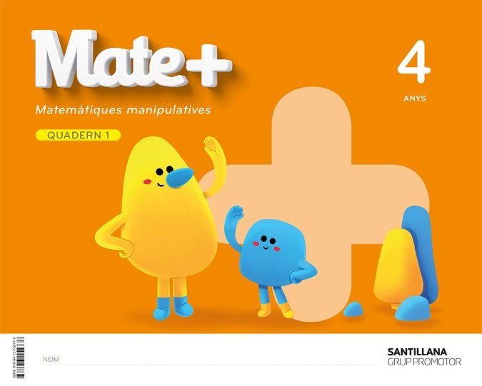 QUADERN MATEMATIQUES MANIPULAT, 4AÑOS 20 MATE+ | AA,VV | 9788413152776 (Grup Promotor Santillana)