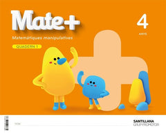 QUADERN MATEMATIQUES MANIPULAT, 4AÑOS 20 MATE+ | AA,VV | 9788413152776 (Grup Promotor Santillana)