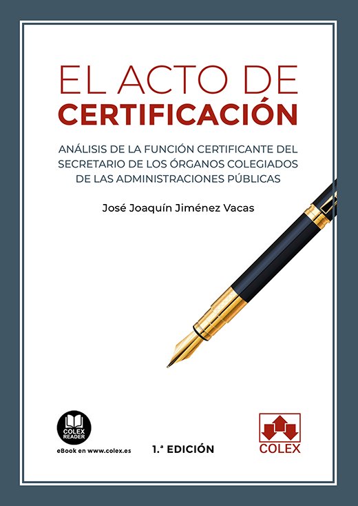 EL ACTO DE CERTIFICACION - 9788413594576 Imagen principal del producto