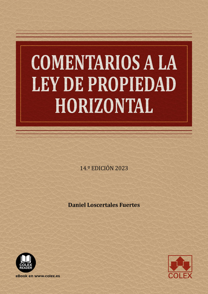COMENTARIOS A LA LEY DE PROPIEDAD HORIZONTAL - 9788413597669 Imagen principal del producto