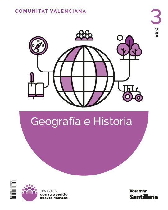 Geografía Historia 3º ESO Valencia 26 Construyendo Nuevos Mu (Voramar Santillana) - 9788413877679 Imagen principal del producto