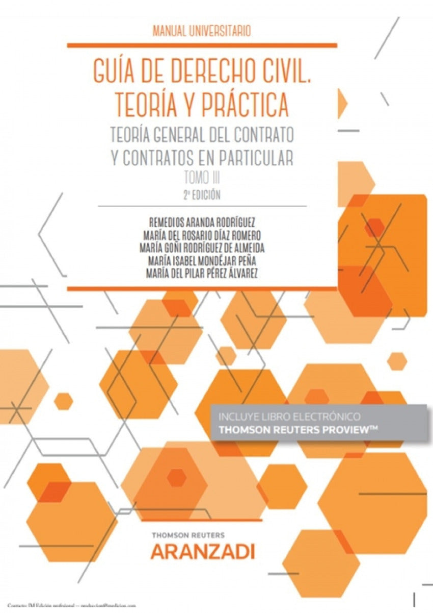 Guía de Derecho Civil. Teoría y práctica (Tomo III) (Papel + e-book): Teoría general del contrato y contratos en particular. Imagen principal del producto