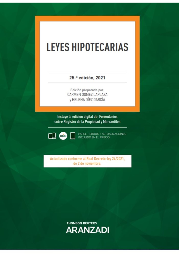 LEYES HIPOTECARIAS 25ª ED - 9788413914091 Imagen principal del producto