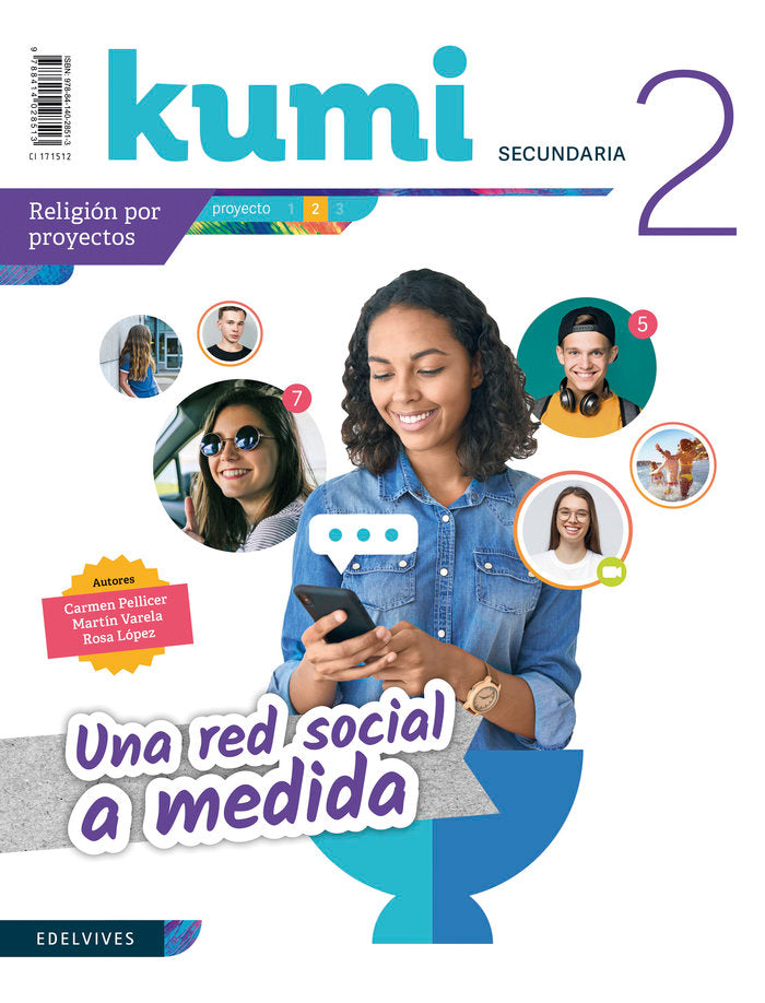 Proyecto Kumi 2ºESO : Una red social a medida | Varios autores | 9788414028513 (EDELVIVES) Imagen principal del producto