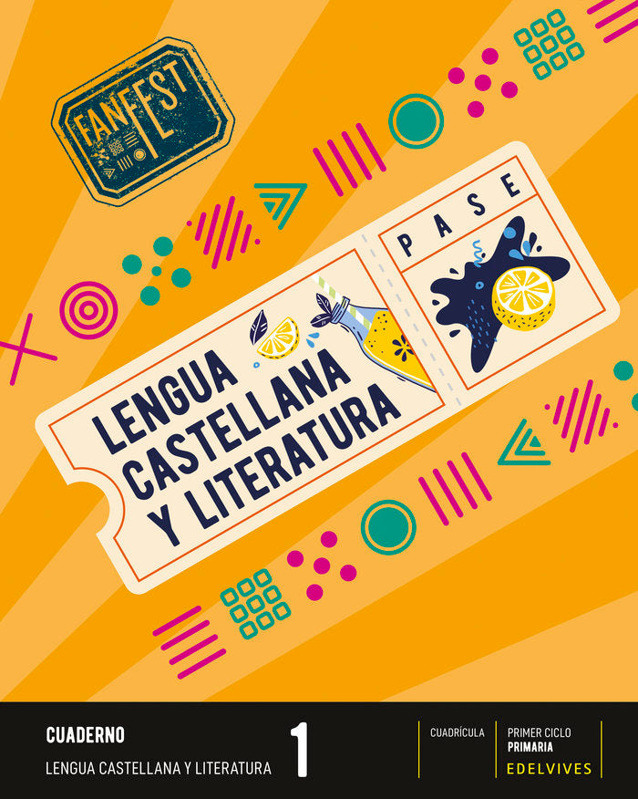 CUADERNO LENGUA 1oEP CUADRICULA 22 FANFEST | AA,VV | 9788414037942 (Edelvives) Imagen principal del producto