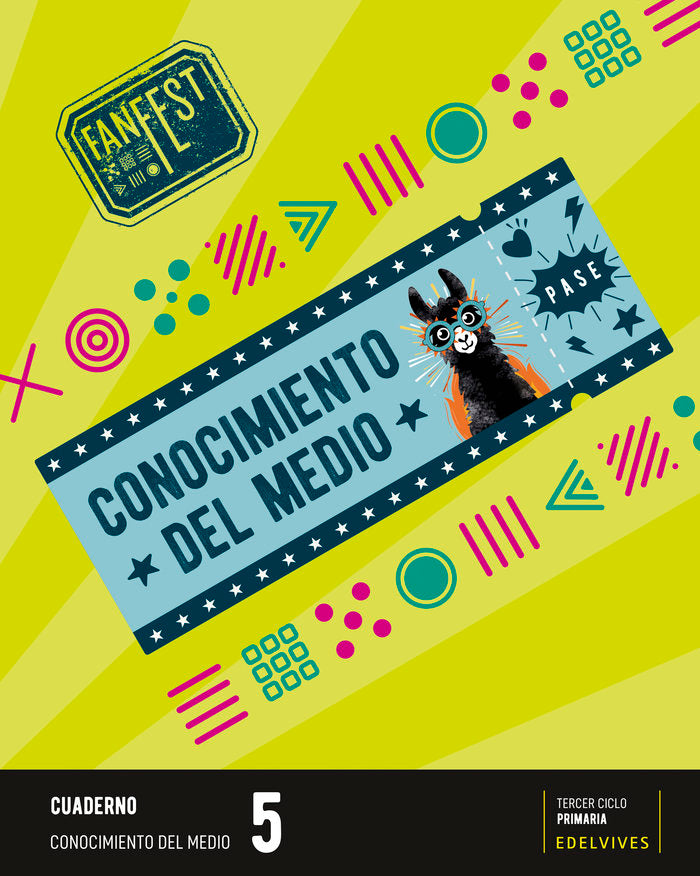 Proyecto: FanFest. Conocimiento del medio 5 - Cuaderno | Área de Proyectos Educativos de Primaria Edelvives | 9788414038031 (Edelvives) Imagen principal del producto