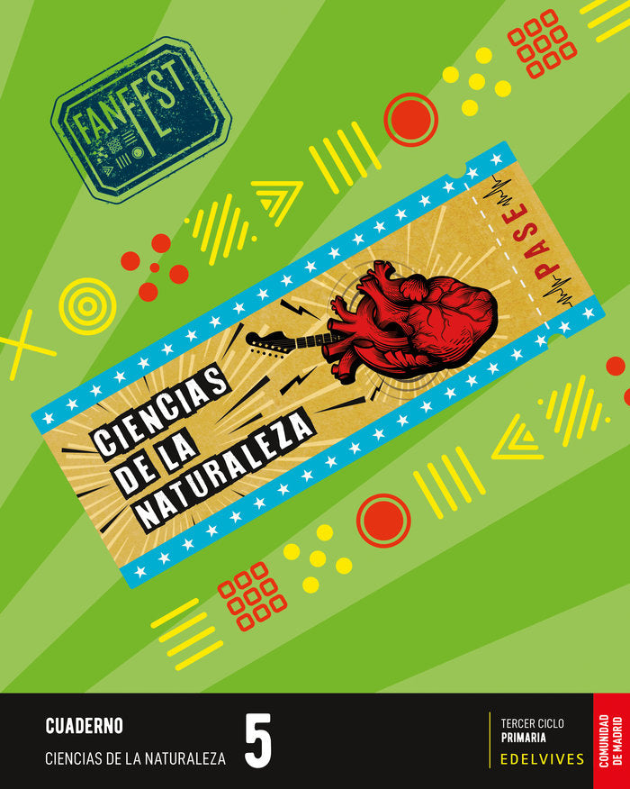 Proyecto: FanFest. Ciencias de la Naturaleza 5 - Cuaderno [Comunidad de Madrid] | Área de Proyectos Educativos de Primaria Edelvives | 9788414045657 (Edelvives) Imagen principal del producto