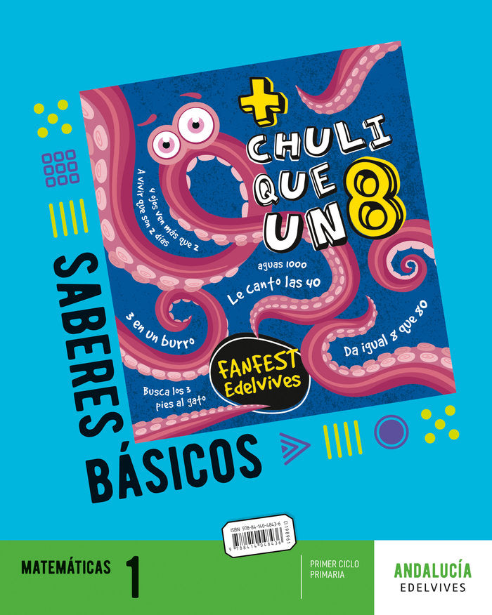 MATEMATICAS 1o EP CUADRICULA ANDALUCIA 23 FANFEST | AA,VV | 9788414048436 (Edelvives)
