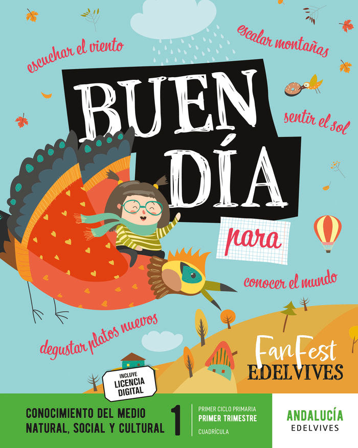 CONOCIMIENTO MEDIO 1oEP CUADRICULA ANDALUCIA 23 FANFEST | AA,VV | 9788414048450 (Edelvives)
