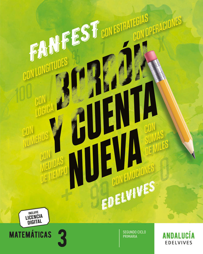 Proyecto: FanFest - Matemáticas 3 [Andalucía] | Área de Proyectos Educativos de Primaria Edelvives | 9788414048511 (Edelvives) Imagen principal del producto