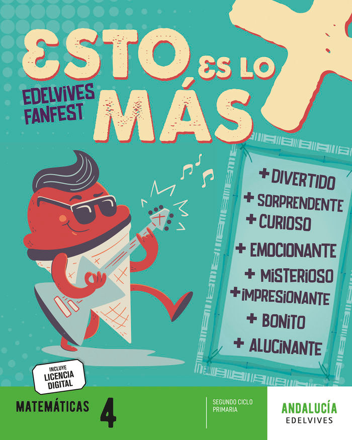 Proyecto: FanFest - Matemáticas 4 [Andalucía] | Área de Proyectos Educativos de Primaria Edelvives | 9788414048559 (Edelvives) Imagen principal del producto