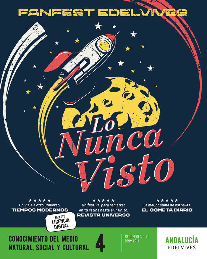 Proyecto: FanFest. Conocimiento del medio 4 [Andalucía] | Área de Proyectos Educativos de Primaria Edelvives | 9788414048566 (Edelvives) Imagen principal del producto