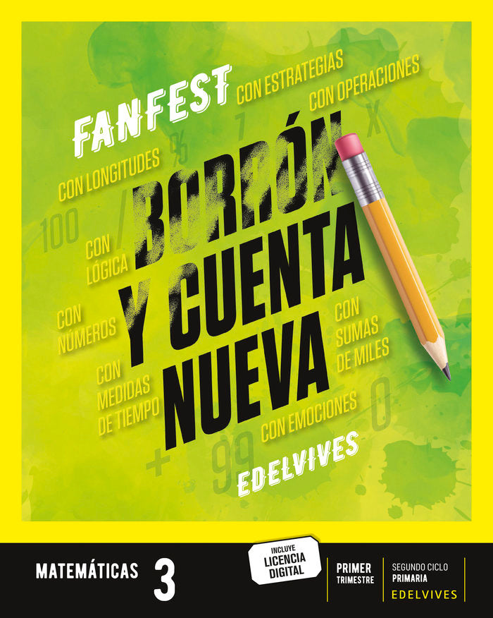 Proyecto: FanFest - Matemáticas 3. Trimestres [Castilla y León - Galicia] | Área de Proyectos Educativos de Primaria Edelvives | 9788414049983 (Edelvives) Imagen principal del producto