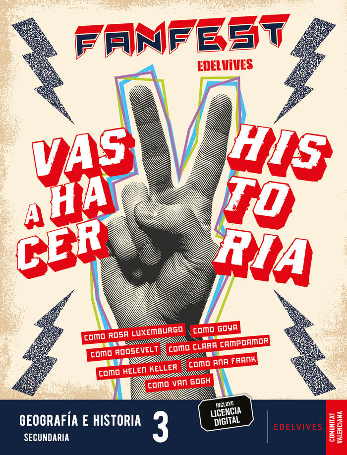 Proyecto: FanFest - Geografía e Historia 3ºESO [Comunitat Valenciana] | Área de Proyectos Educativos de Secundaria Edelvives | 9788414052716 (EDELVIVES) Imagen principal del producto