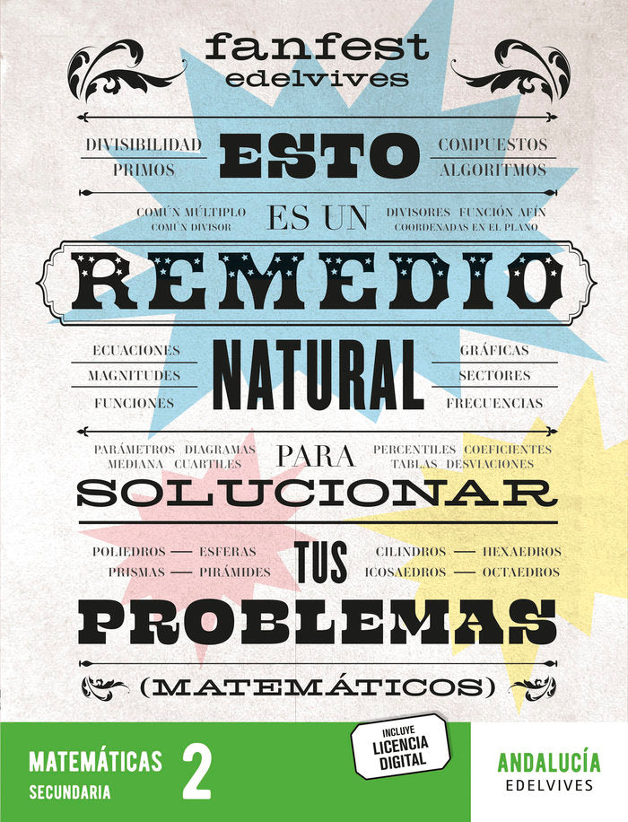 Proyecto: FanFest - Matemáticas 2ºESO [Andalucía] | Varios autores | 9788414056714 (EDELVIVES) Imagen principal del producto