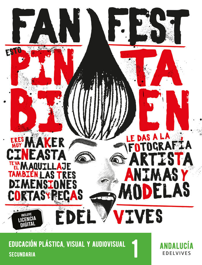 Proyecto: FanFest - Educación Plástica, Visual y Audiovisual 1ºESO [Andalucía] | Varios autores | 9788414057285 (EDELVIVES) Imagen principal del producto