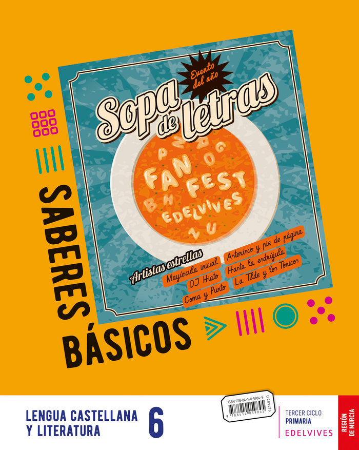 Proyecto: FanFest. Lengua castellana y Literatura 6. Trimestres [Murcia] | Área de Proyectos Educativos de Primaria Edelvives | 9788414059845 (Edelvives) Imagen principal del producto