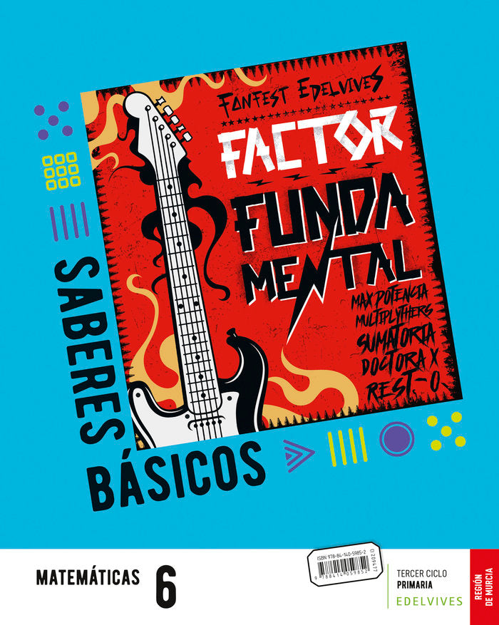 Proyecto: FanFest. Matemáticas 6. Trimestres [Murcia] | Área de Proyectos Educativos de Primaria Edelvives | 9788414059852 (Edelvives) Imagen principal del producto