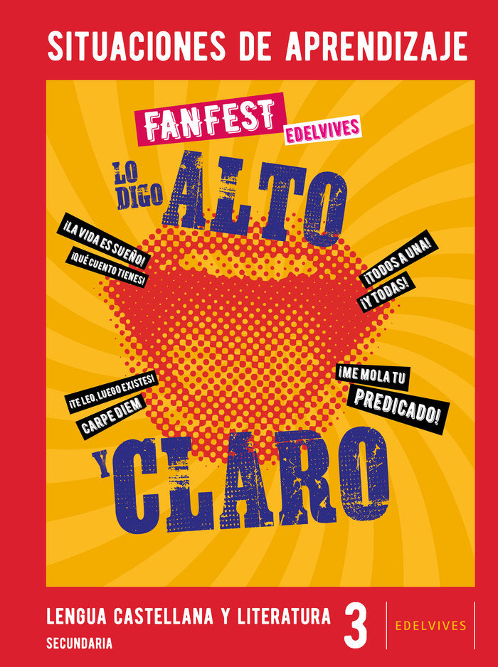 Proyecto: FanFest - Lengua Castellana y Literatura 3ºESO. Situaciones de aprendizaje | Área de Proyectos Educativos de Secundaria Edelvives | 9788414060131 (EDELVIVES) Imagen principal del producto