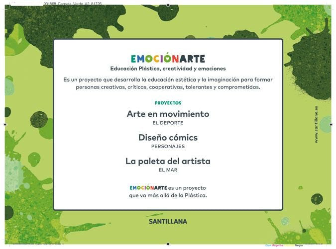 PLASTICA 2º de Primaria CUAD+FICHAS VERDE 19 EMOCIONARTE | AA,VV | 9788414112861 (Santillana) Imagen principal del producto