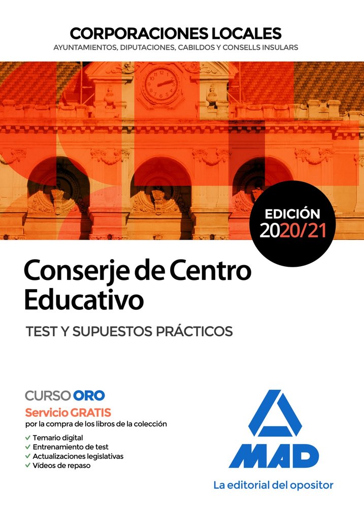 CONSERJE DE CENTRO EDUCATIVO DE CORPORACIONES LOCALES, TEST | 7 EDITORES/SERRANO BARCENA, ANA MARIA/SO | MAD | 9788414245378