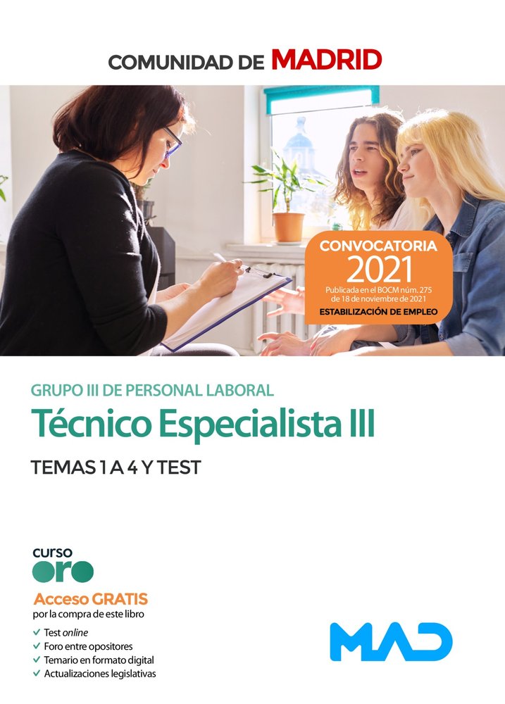 TECNICO ESPECIALISTA III GRUPO III COMUNIDAD DE MADRID | 7 EDITORES/GARCIA FERNANDEZ, ELENA/SOUTO | MAD | 9788414252994