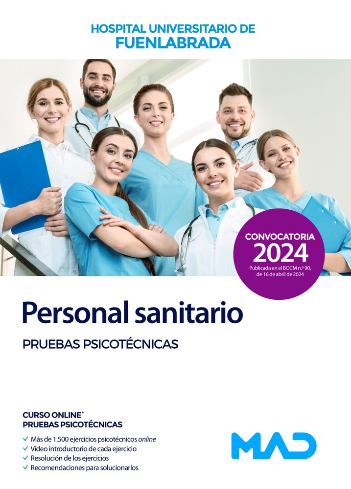 PRUEBAS PSICOTECNICAS PARA PERSONAL SANITARIO HOSPITAL FUEN | AA,VV | MAD | 9788414282175