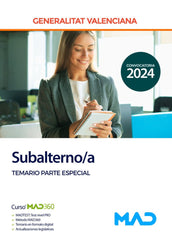 TEMARIO PARTE ESPECIAL SUBALTERNO/A GENERALITAT VALENCIANA | AA,VV | MAD | 9788414282649