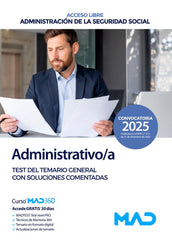 TEMARIO GENERAL ADMINISTRATIVO SEGURIDAD SOCIAL TEST | AA,VV | MAD | 9788414291894