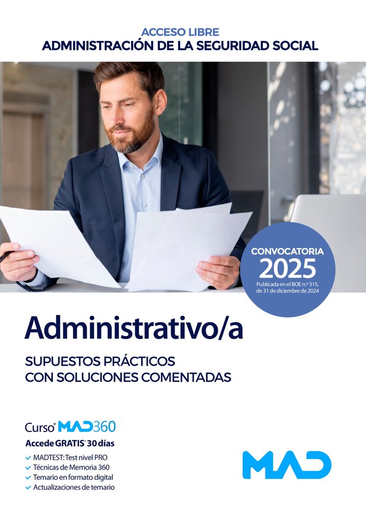 ADMINISTRATIVO/A SEGURIDAD SOCIAL ACCESO LIBRE SUPUESTO PRA | AA,VV | MAD | 9788414291948 Imagen principal del producto