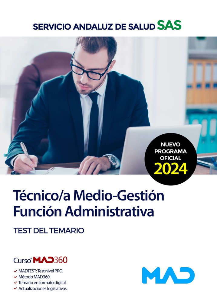 TECNICO/A MEDIO GESTION FUNCION ADMINISTRATIVA SAS TEST | AA,VV | MAD | 9788414293300 Imagen principal del producto